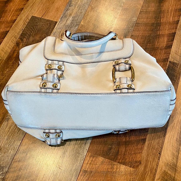 BANANA REPUBLIC Cream Leather Large Satchel Bag - Picture 8 of 8